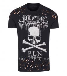 Philipp Plein Black Logo Graphic T-Shirt