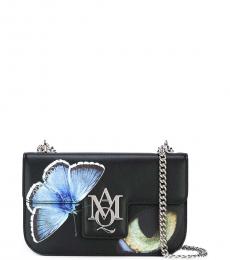 Alexander McQueen Black Insignia Obsession Medium Shoulder Bag