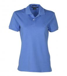 Blue Classic Golf Fit Mesh Polo Shirt