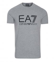Emporio Armani Grey Front Logo T-Shirt