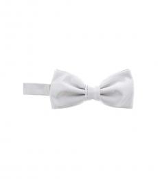 Light Grey Solid Colored Bow Tie