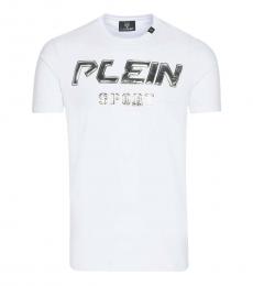 Philipp Plein White Front Logo T-Shirt