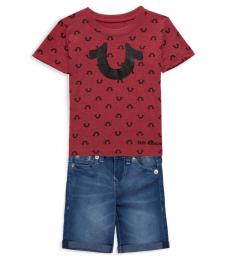 True Religion 2 Piece T-Shirt/Shorts Sets (Little Boys)