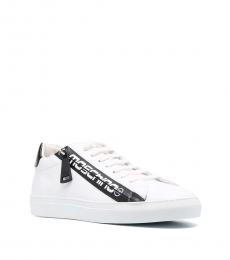 Moschino White Couture Zipper Sneakers