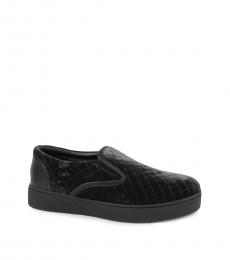 Bottega Veneta Black Velvet Loafers