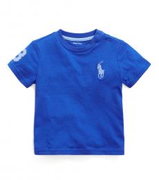Ralph Lauren Baby Boys Travel Blue Big Pony T-Shirt