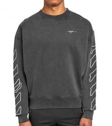 Dark Grey Crewneck Abstract Arrows Sweatshirt