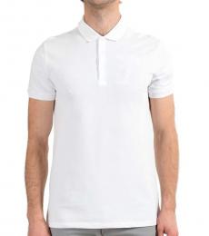 Versace Collection White Logo Short Sleeve Polo