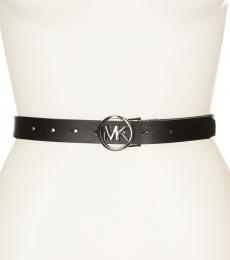 Michael Kors Black-Admiral Logo Reversible Belt