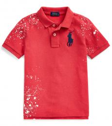 Ralph Lauren Little Boys Sunrise Red Distressed Polo
