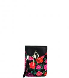 Juicy Couture Black Cellie Floral Mini Crossbody
