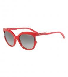 Armani Exchange Opal Red-Grey Gradient Sunglasses