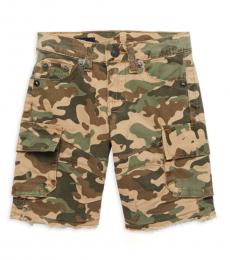 True Religion Little Boys Olive Camo Short End Shorts