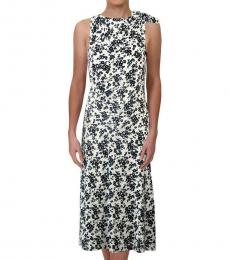 Ralph Lauren White Floral Print WorkWear Dress
