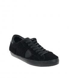 Black Leather Paris Sneakers