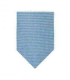 Blue Micro Square Geo Slim Tie