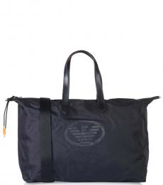 Emporio Armani Navy Blue Logo Large Duffle Bag