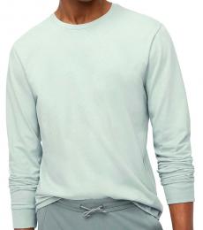 Light Green Long-Sleeve Washed Jersey Tee