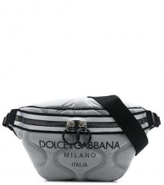 Dolce & Gabbana Grey Logo Large Crossbody Bag