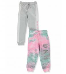 DKNY 2-Piece Pink Grey Pants Sets (Little Girls )