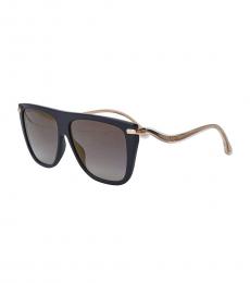 Black Grey Browline Sunglasses