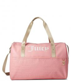 Juicy Couture Light Pink Shout It Out Large Duffle Bag