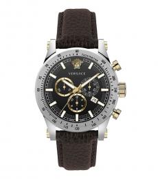 Versace Dark Brown Sporty Chronograph Watch
