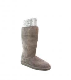 Coach Grey Suede Boots
