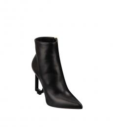 Dolce & Gabbana Black Logo Heel Leather Boots