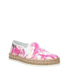 Pink Printed Loafers