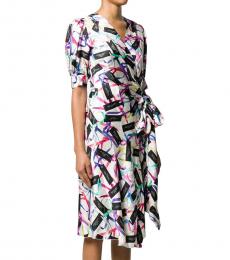 Marc Jacobs Multi Logo Print Wrap Dress