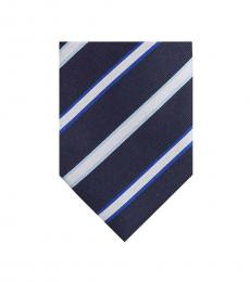 Dark Blue Striped Tie