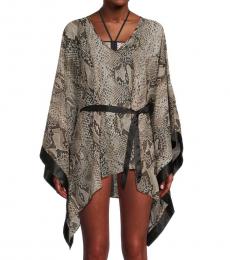 Roberto Cavalli Beige Paisley Cover Up