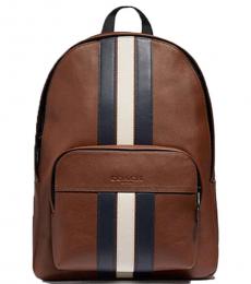 Coach Saddle/Midnight Navy Houston Large Backpack