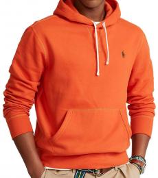 Orange Fleece Long-Sleeve Hoodie