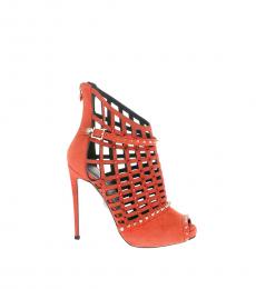 Red Deep Cut Out Heels