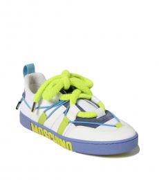 Moschino Multi Color Couture Fabric Suede Sneakers