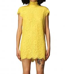 Dsquared2 Yellow Short Lace Dresses