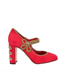 Red Military Suede Heels
