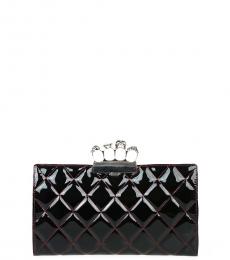 Alexander McQueen Black Quilted Four Ring Clutch
