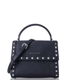 Michael Kors Black Dillon Studded Small Satchel