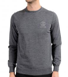 Grey Wool Crewneck Sweater