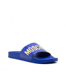 Moschino Blue Couture PVC slides