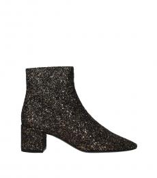 Gold Glitter Ankle Boots