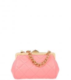 Alexander McQueen Pink Quilted Chain Clutch