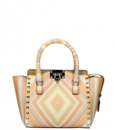 Valentino Garavani Beige Stripes Small Satchel