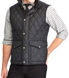Black Iconic Quilted Vest