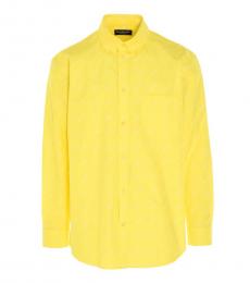 Yellow Allover Logo Shirt