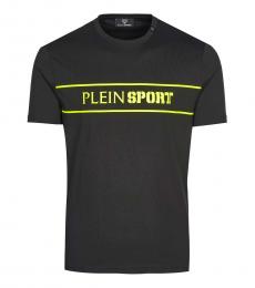 Philipp Plein Black Front Logo T-Shirt
