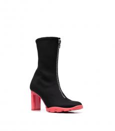 Alexander McQueen Pink Black Slim Tread Ankle Boots